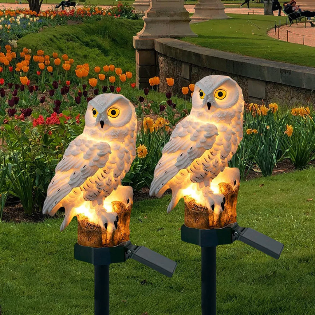 Solarna Lampa Ogrodowa LED w Kształcie Sowy – widok produktu 1 | Nuvira Home