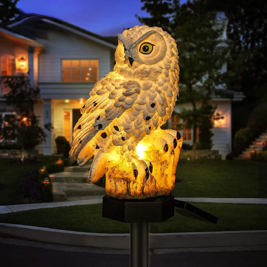 Solarna Lampa Ogrodowa LED w Kształcie Sowy – widok produktu 4 | Nuvira Home