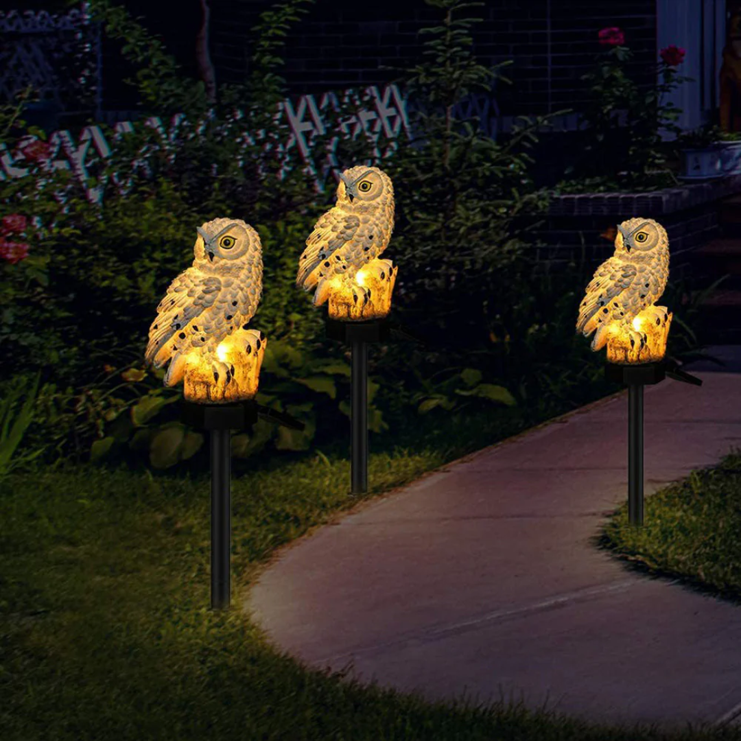 Solarna Lampa Ogrodowa LED w Kształcie Sowy – widok produktu 5 | Nuvira Home