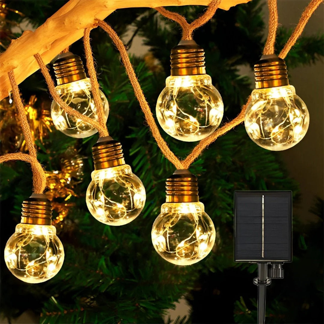 Solarne zewnętrzne lampki sznurkowe LED – widok produktu 2 | Nuvira Home
