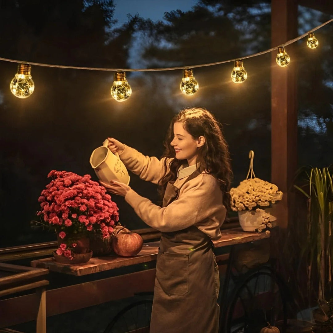 Solarne zewnętrzne lampki sznurkowe LED – widok produktu 8 | Nuvira Home