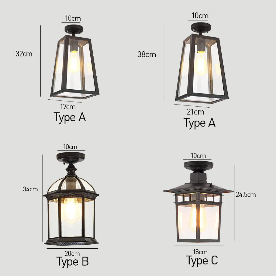 Sufitowa lampa w stylu latarni – widok produktu 8 | Nuvira Home