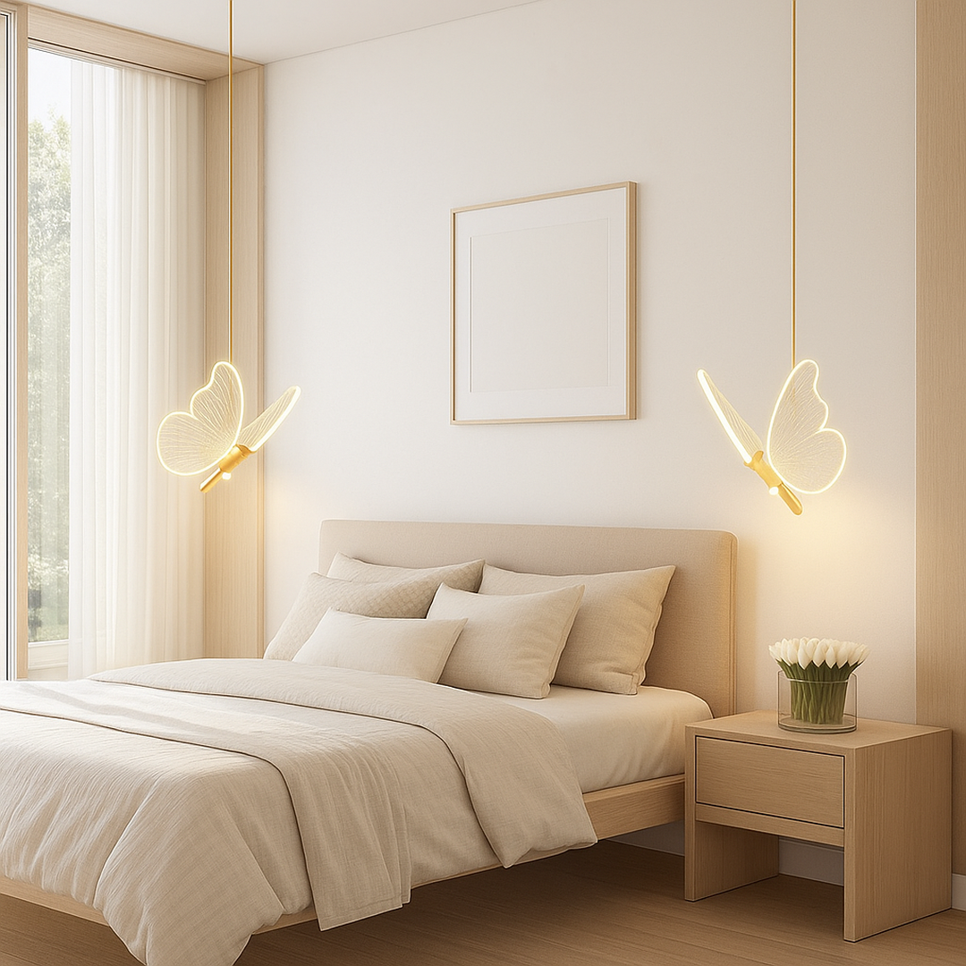 Świecąca Lampa Wisząca W Kształcie Motyla – Nowoczesna – widok produktu 1 | Nuvira Home