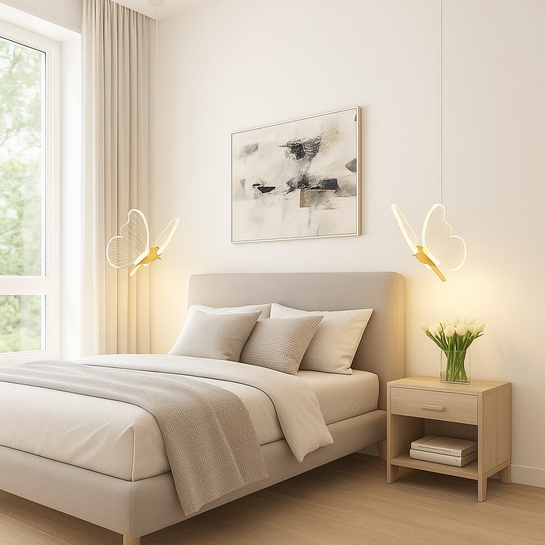 Świecąca Lampa Wisząca W Kształcie Motyla – Nowoczesna – widok produktu 2 | Nuvira Home