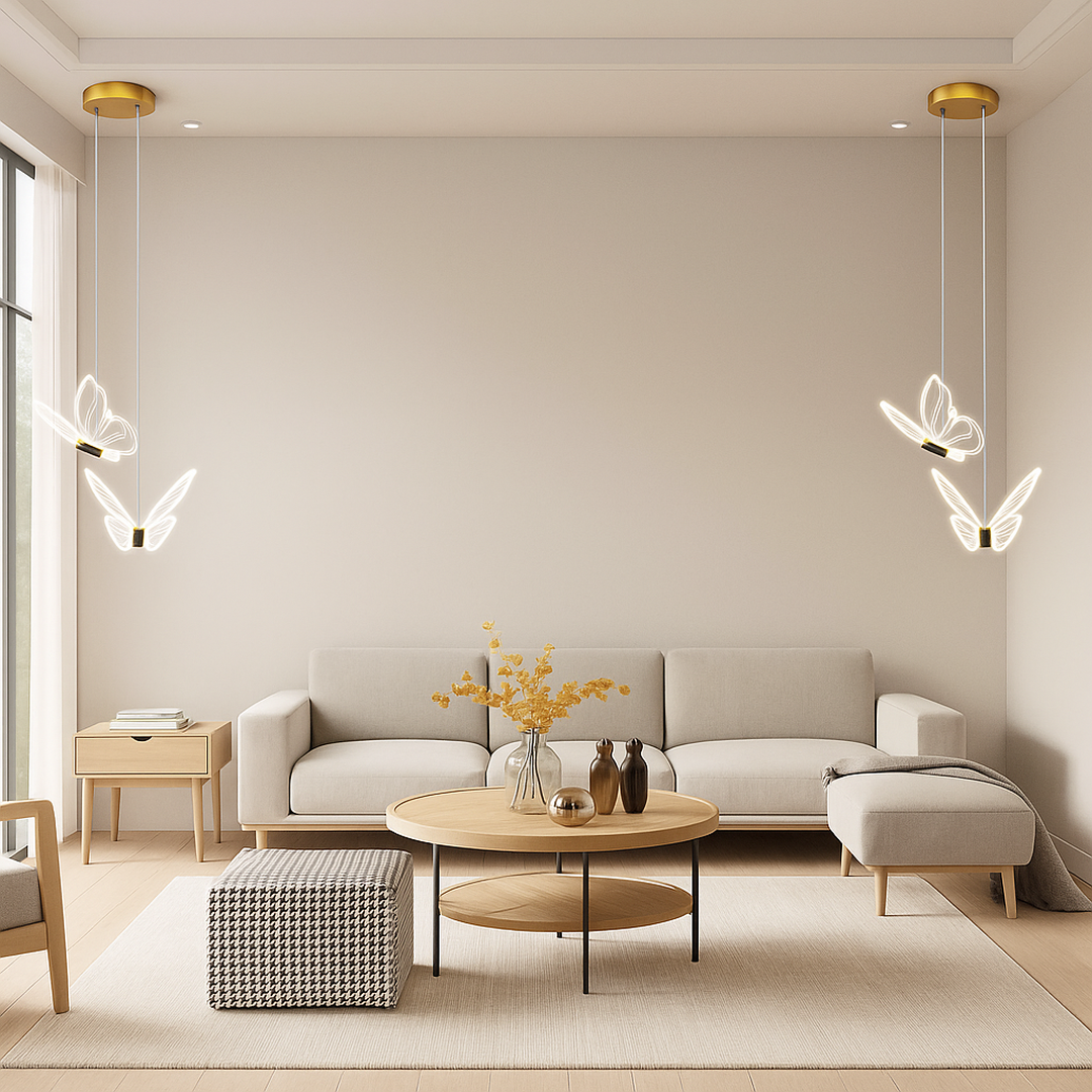 Świecąca Lampa Wisząca W Kształcie Motyla – Nowoczesna – widok produktu 3 | Nuvira Home