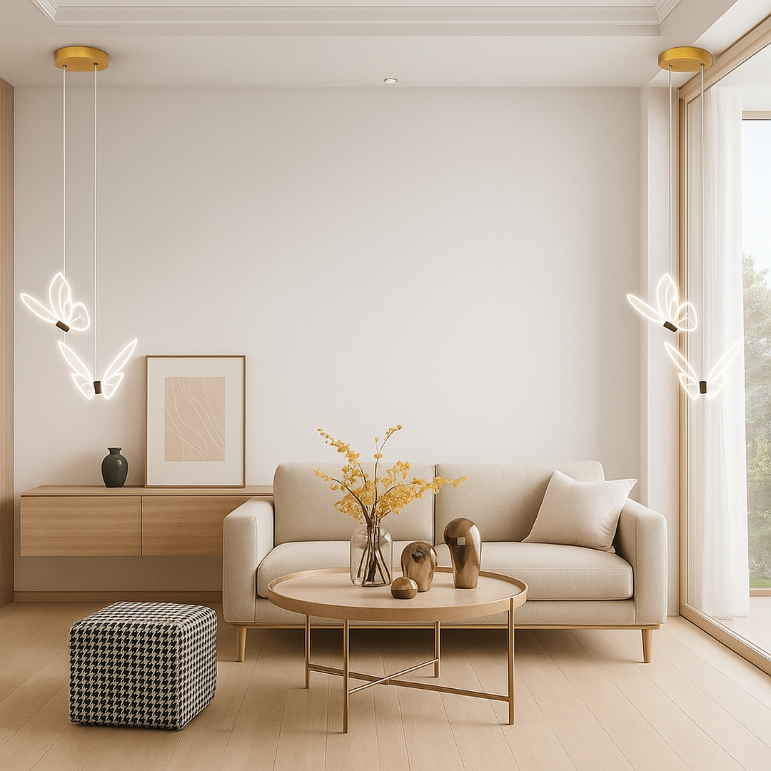Świecąca Lampa Wisząca W Kształcie Motyla – Nowoczesna – widok produktu 4 | Nuvira Home