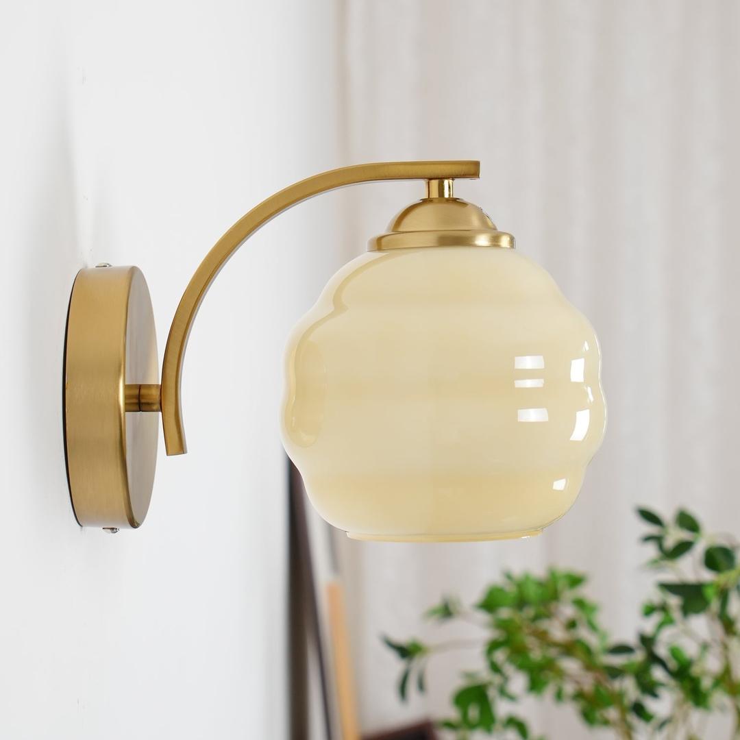 Szklana Lampa Ścienna Art Deco W Stylu Vintage – widok produktu 4 | Nuvira Home