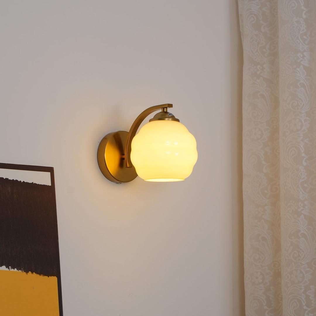 Szklana Lampa Ścienna Art Deco W Stylu Vintage – widok produktu 6 | Nuvira Home