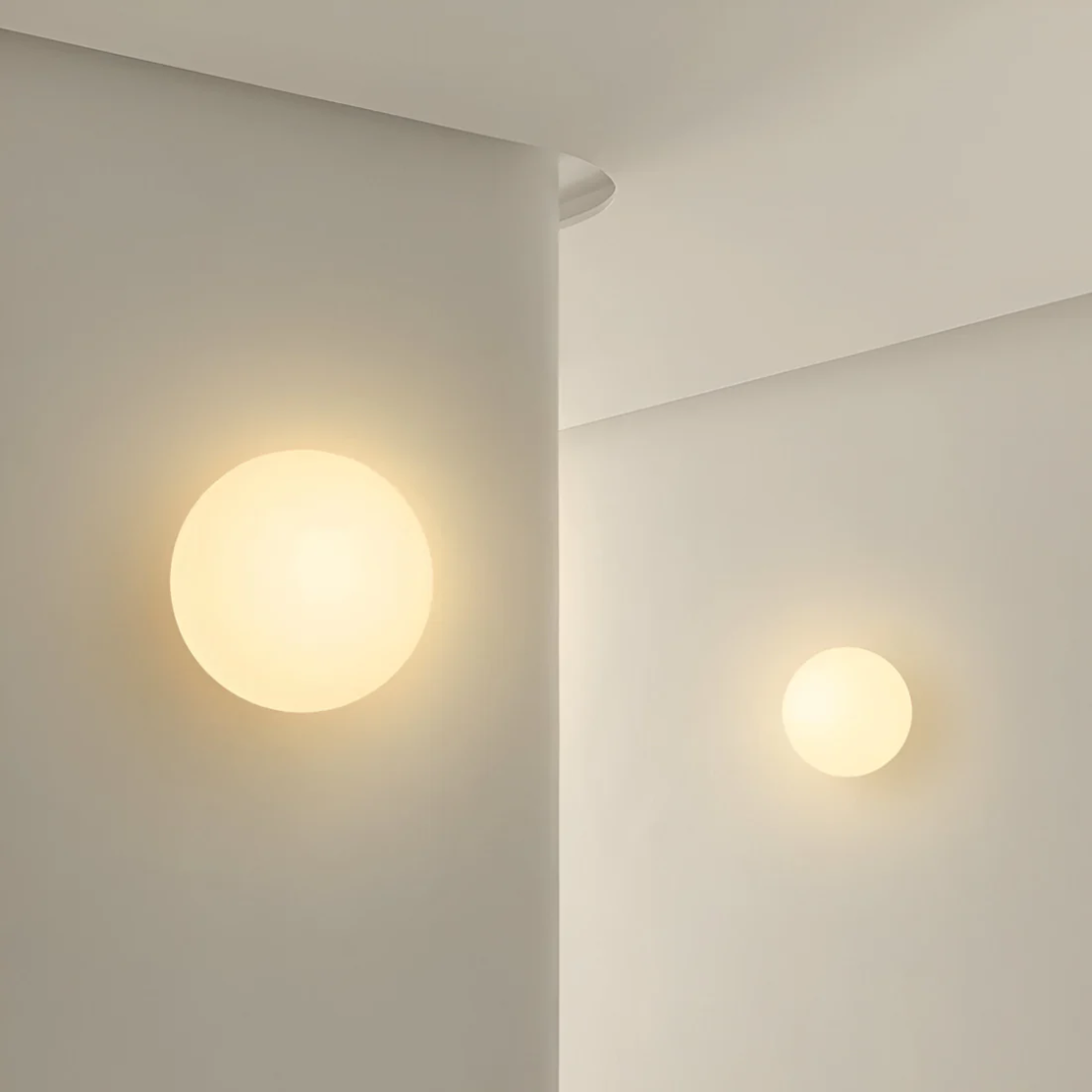 Szklana Lampa Ścienna – Nowoczesny Design z Eleganckim Wykończeniem – widok produktu 5 | Nuvira Home