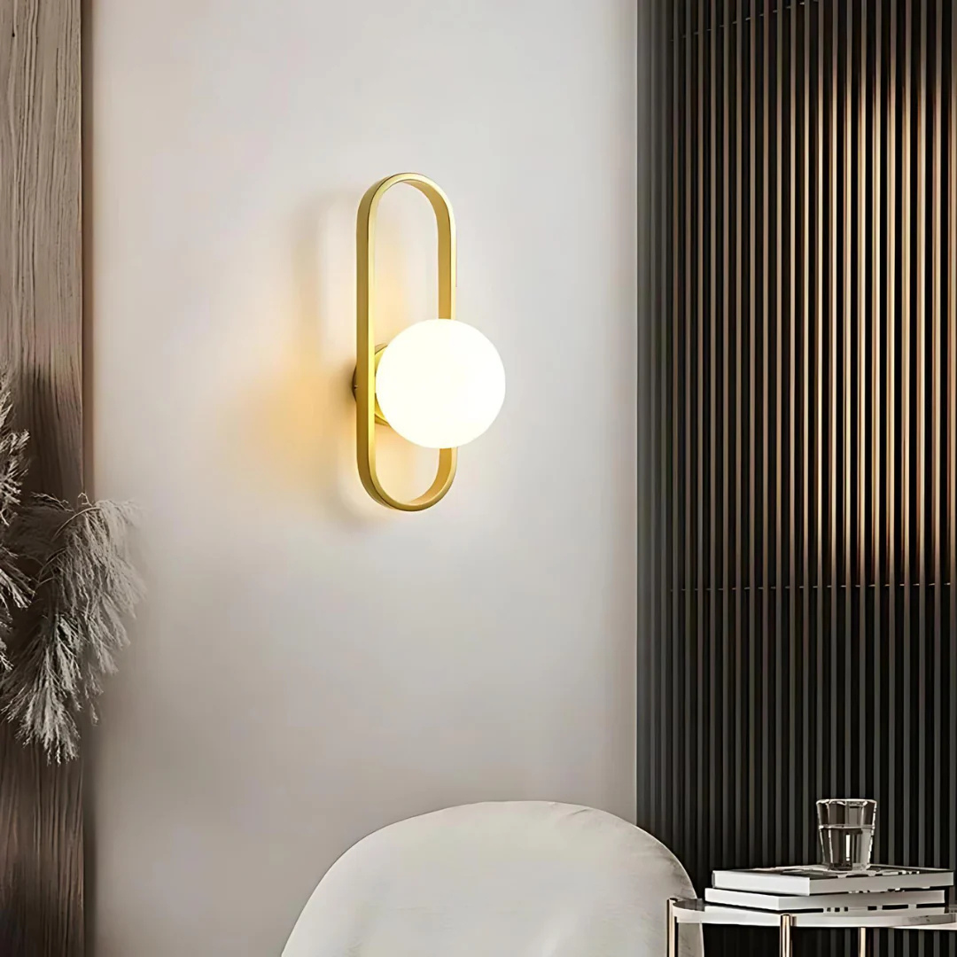 Szklana Lampa Ścienna – Stylowe Luksusowe Oświetlenie – widok produktu 1 | Nuvira Home