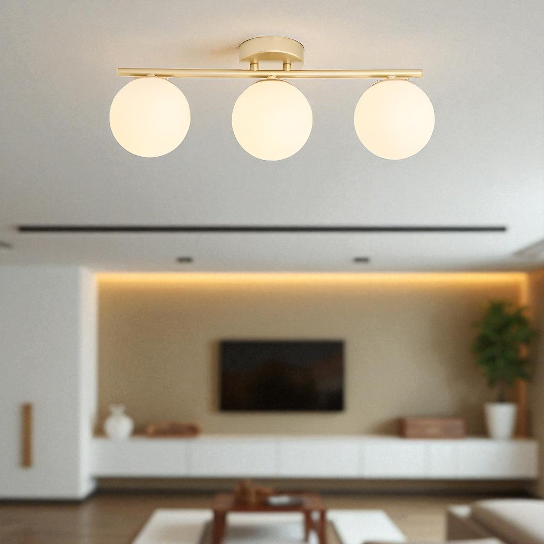 Szklana Lampa Sufitowa LED – Nowoczesne Oświetlenie Szklane – widok produktu 1 | Nuvira Home