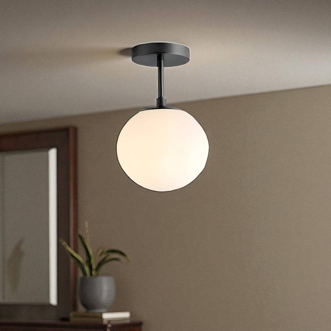 Szklana Lampa Sufitowa LED – Nowoczesne Oświetlenie Szklane – widok produktu 2 | Nuvira Home