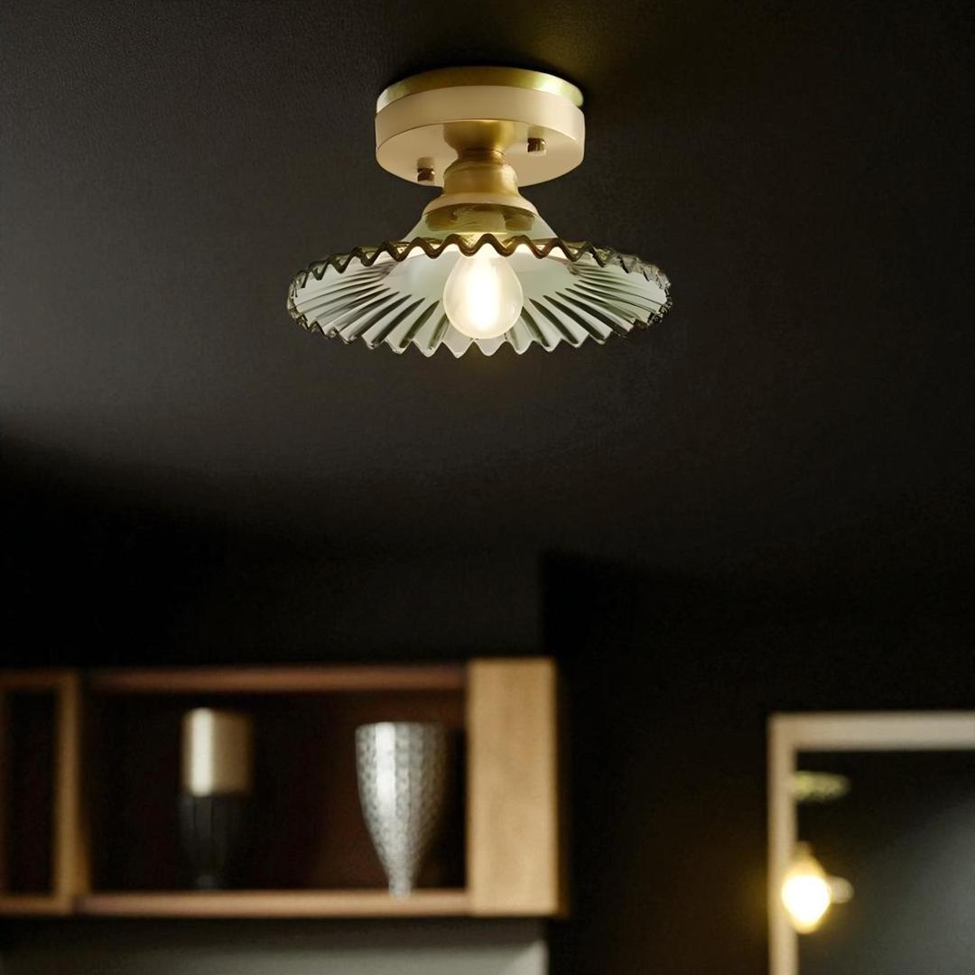 Szklana Lampa Sufitowa Zainspirowana Vintage – Styl Retro – widok produktu 4 | Nuvira Home