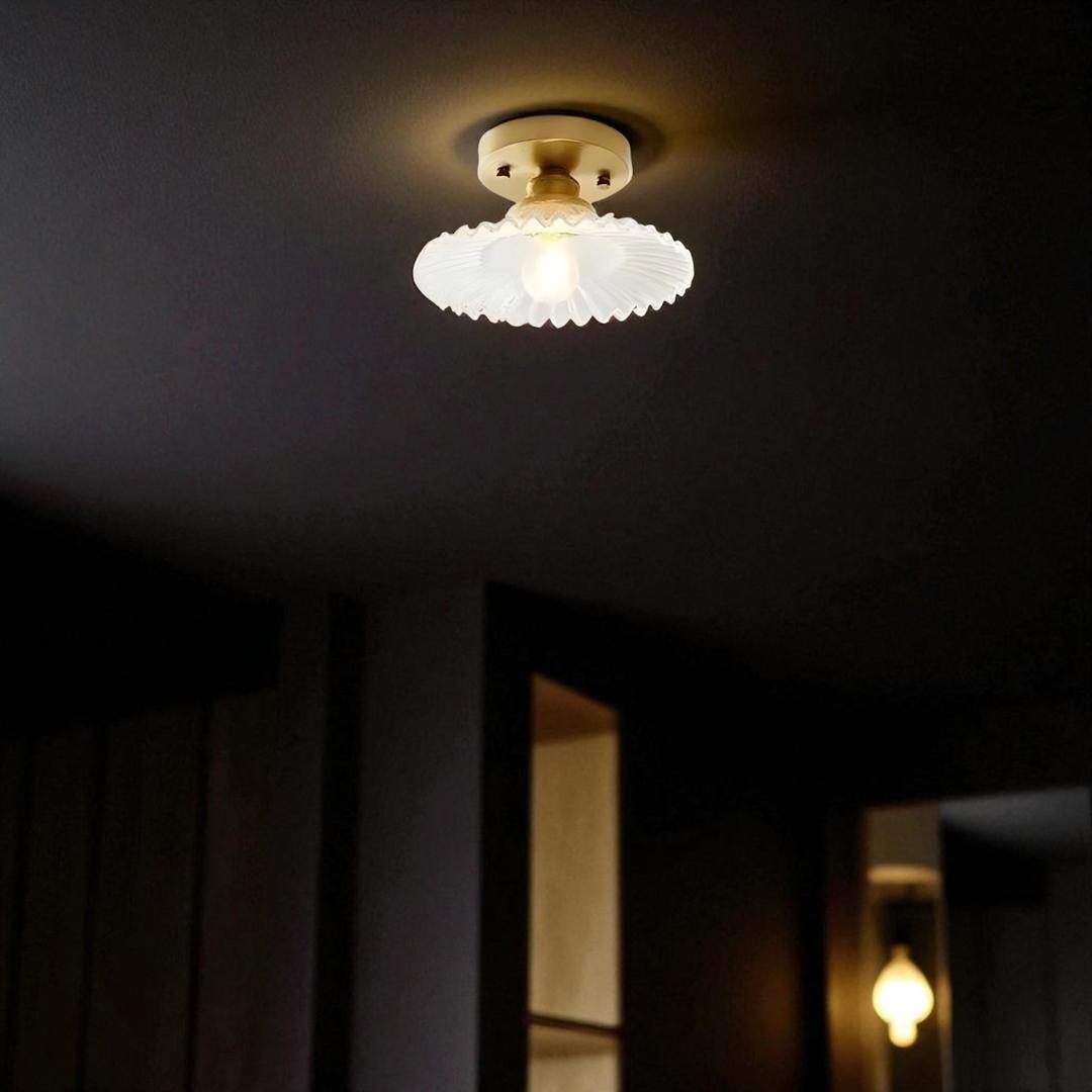 Szklana Lampa Sufitowa Zainspirowana Vintage – Styl Retro – widok produktu 5 | Nuvira Home
