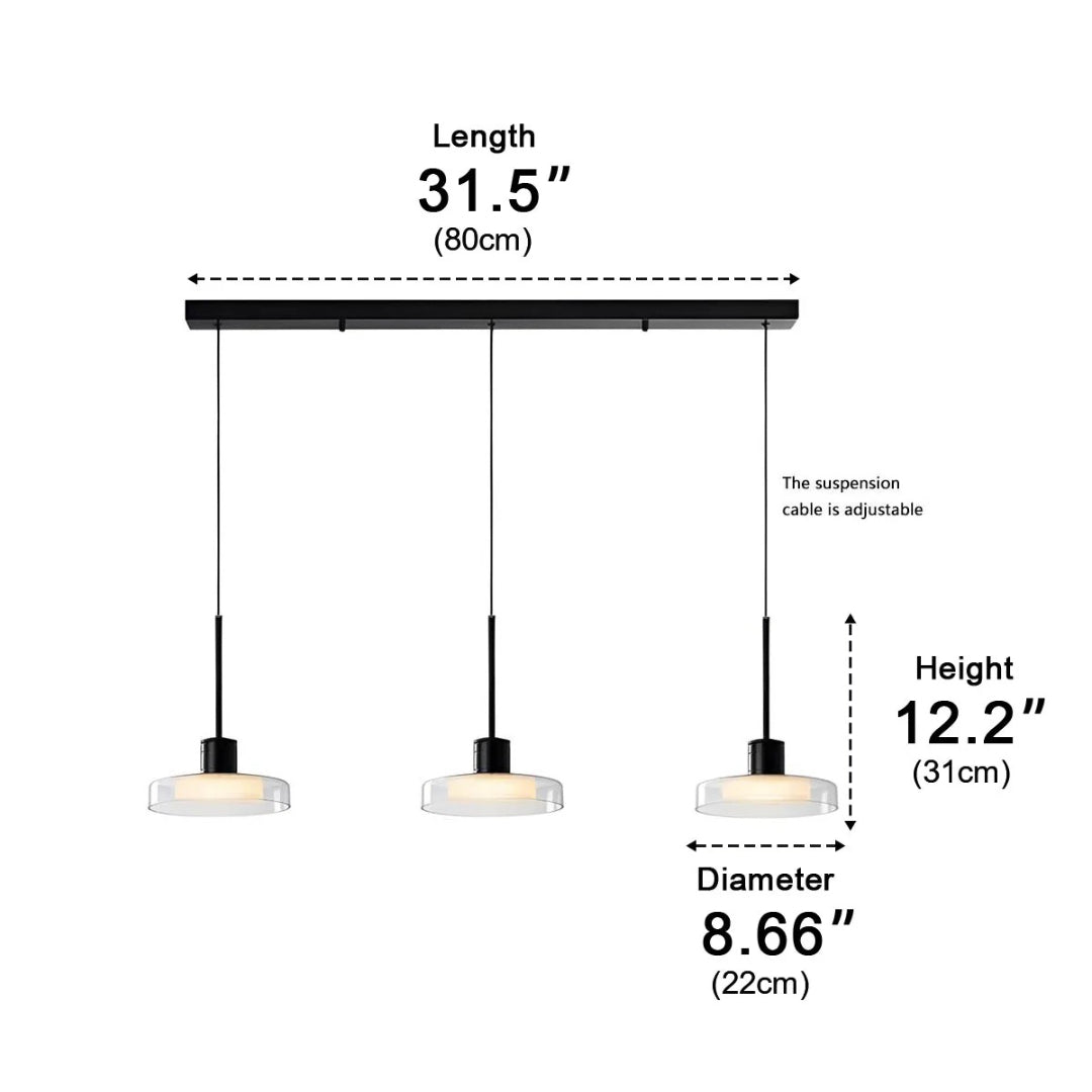 Szklana lampa wisząca kuchenna z kloszem – widok produktu 18 | Nuvira Home