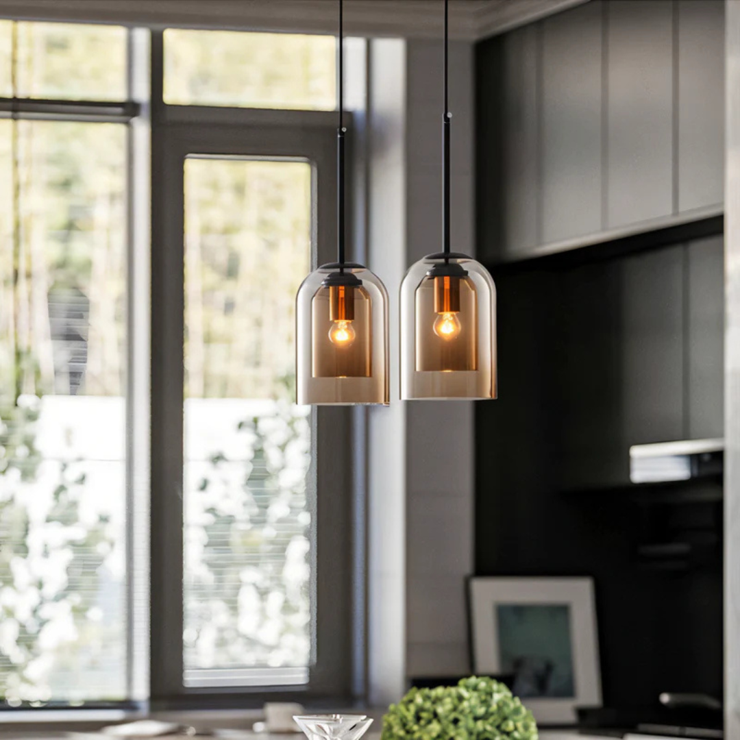 Szklana Lampa Wisząca – Ponadczasowa Nowoczesna Elegancja – widok produktu 3 | Nuvira Home
