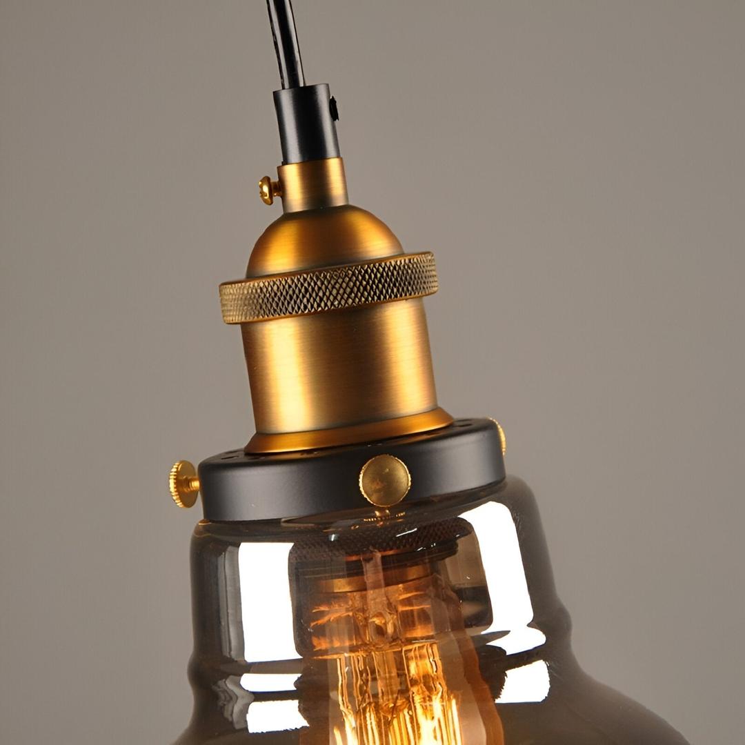 Szklana Lampa Wisząca Przyciemniana – Rustykalny Design – widok produktu 11 | Nuvira Home