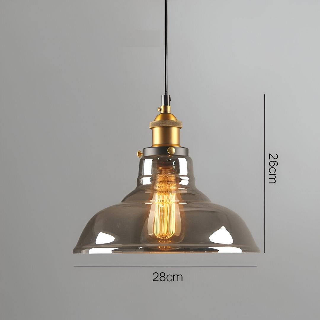 Szklana Lampa Wisząca Przyciemniana – Rustykalny Design – widok produktu 14 | Nuvira Home