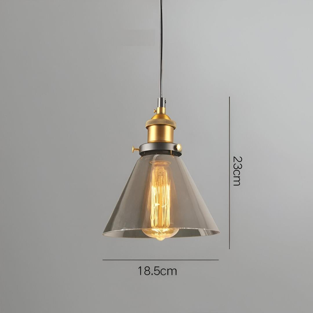 Szklana Lampa Wisząca Przyciemniana – Rustykalny Design – widok produktu 15 | Nuvira Home