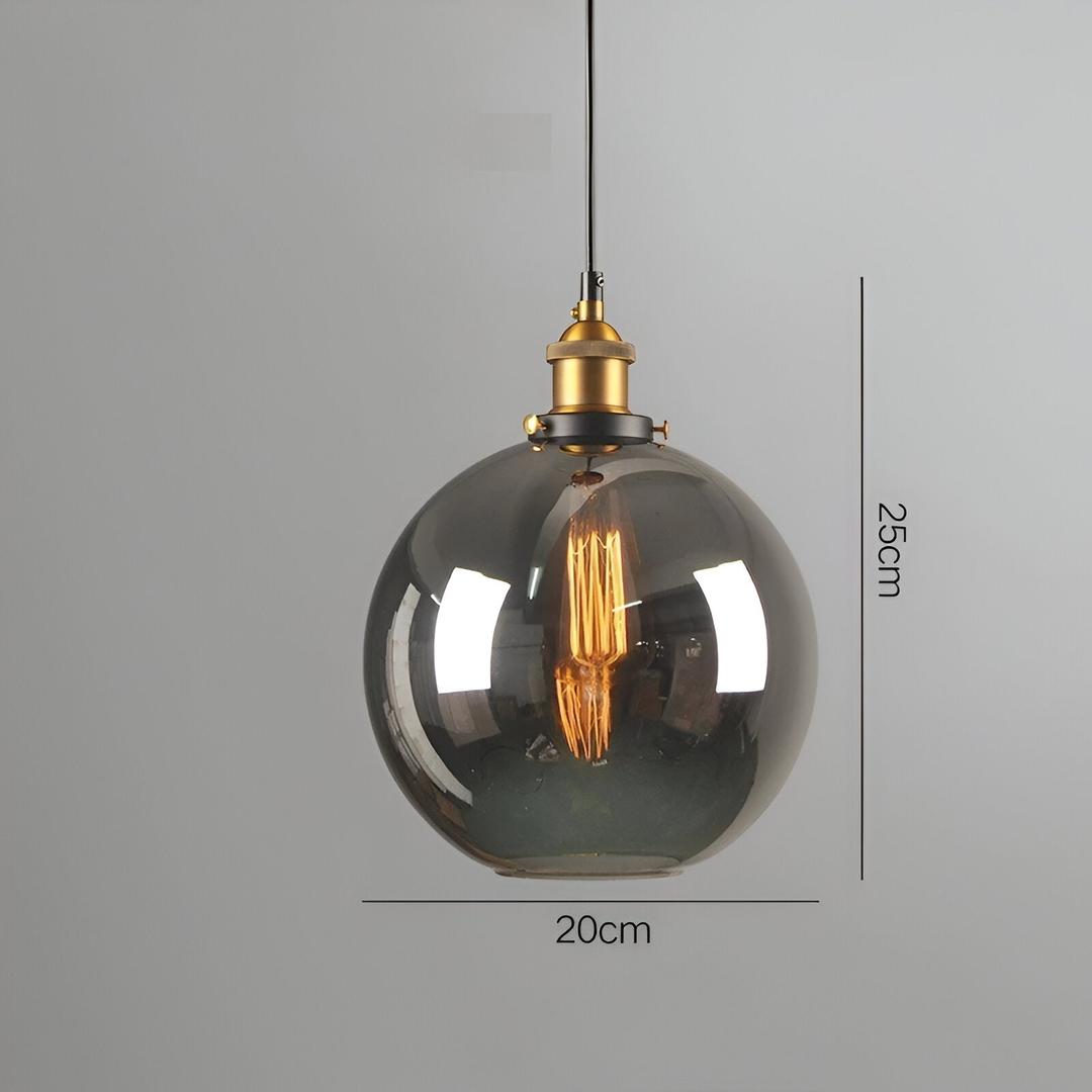 Szklana Lampa Wisząca Przyciemniana – Rustykalny Design – widok produktu 17 | Nuvira Home