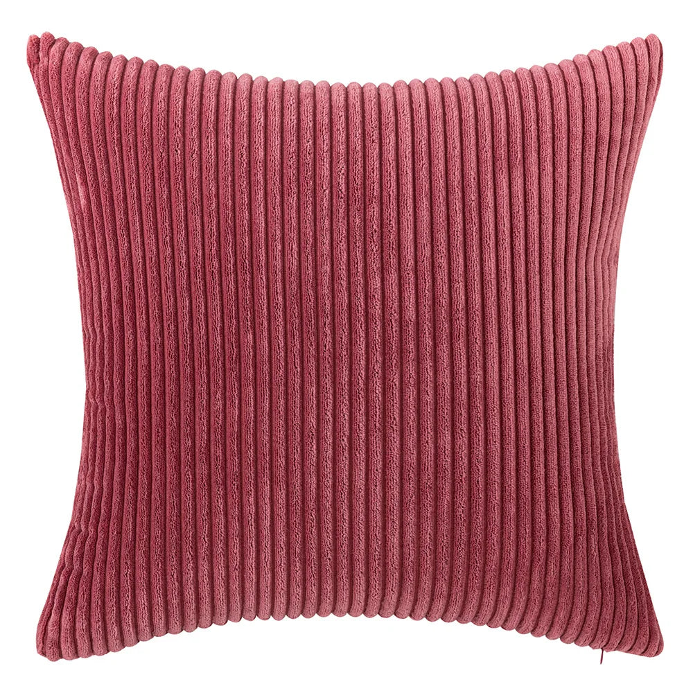 Sztruksowa Poszewka na Poduszkę w Paski 45x45 – widok produktu 1 | Nuvira Home