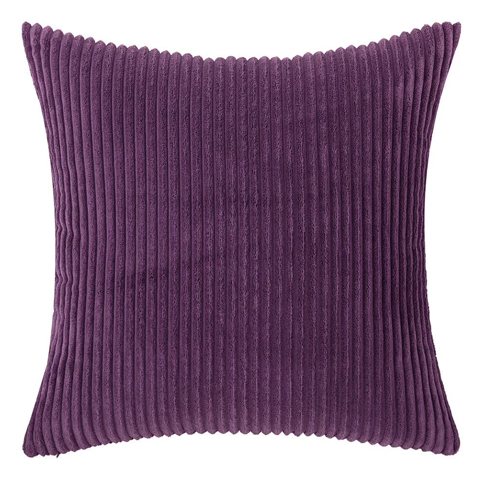 Sztruksowa Poszewka na Poduszkę w Paski 45x45 – widok produktu 16 | Nuvira Home
