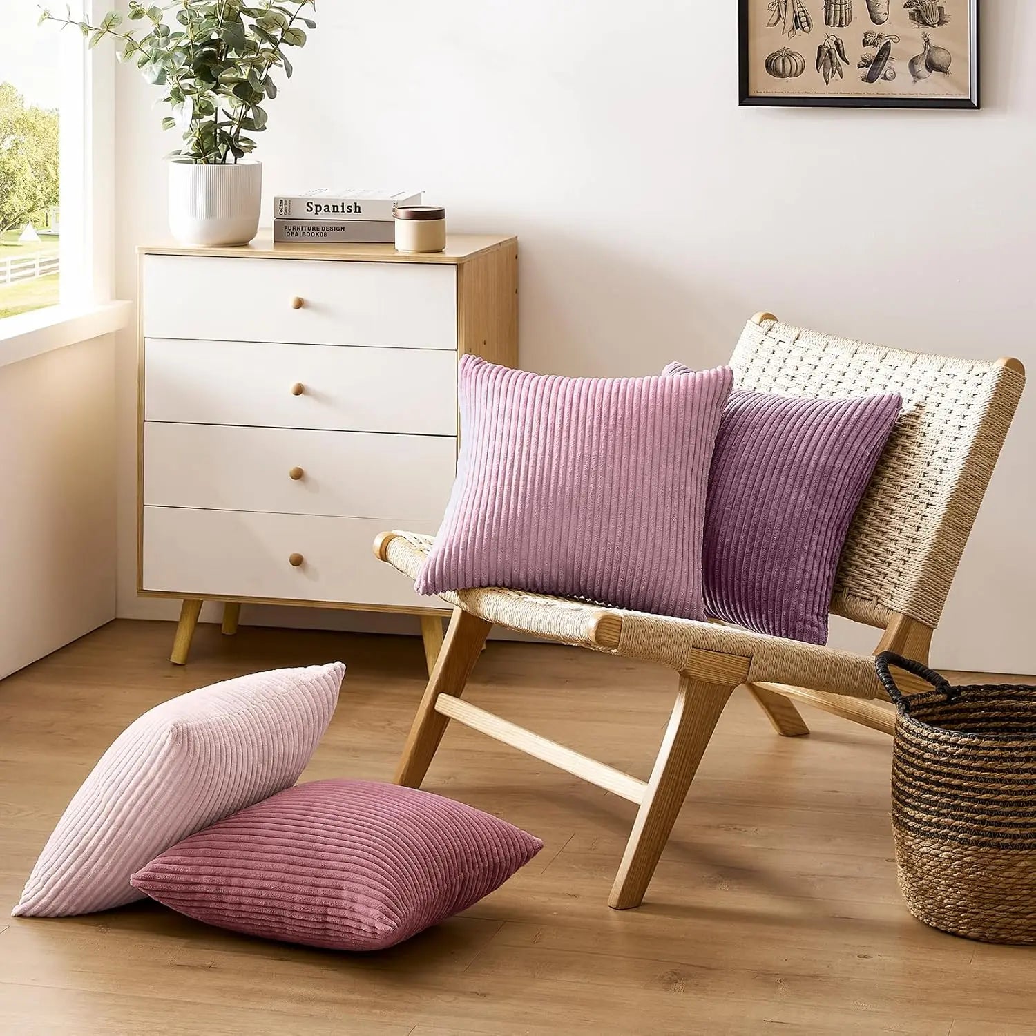 Sztruksowa Poszewka na Poduszkę w Paski 45x45 – widok produktu 25 | Nuvira Home