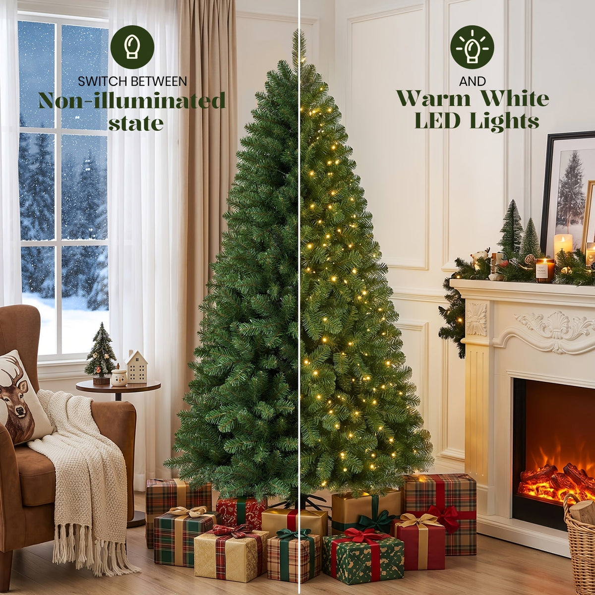 Sztuczna Choinka z Ciepłymi Lampkami LED – widok produktu 3 | Nuvira Home
