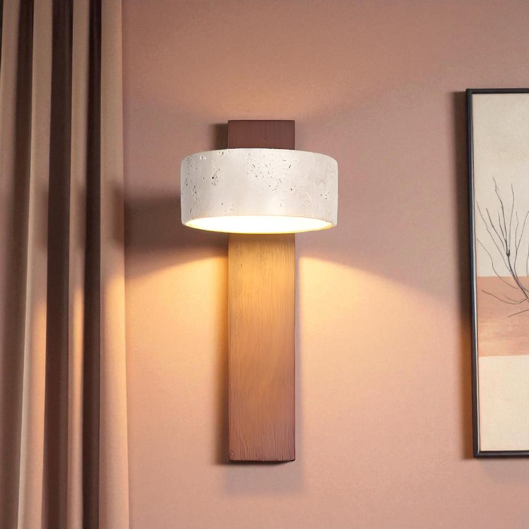 Travertynowa Lampa Ścienna Wabi Sabi – Obracana – widok produktu 3 | Nuvira Home