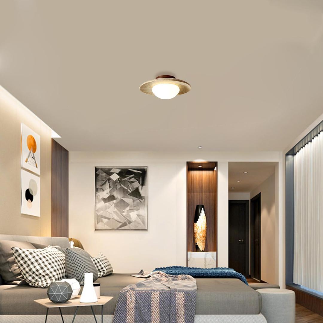 Trawertynowa Lampa Sufitowa LED – Skandynawskie Oświetlenie – widok produktu 3 | Nuvira Home