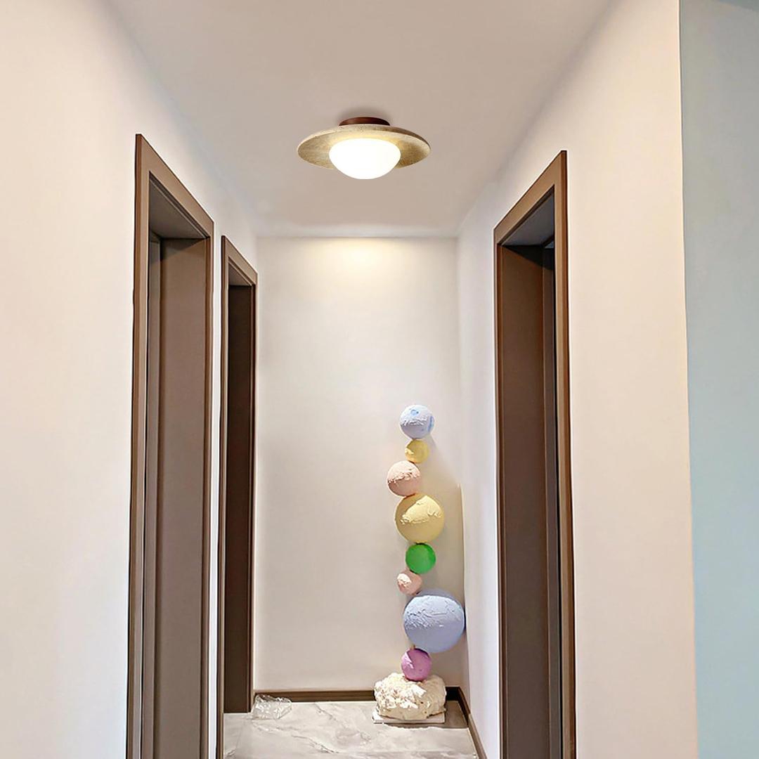 Trawertynowa Lampa Sufitowa LED – Skandynawskie Oświetlenie – widok produktu 4 | Nuvira Home