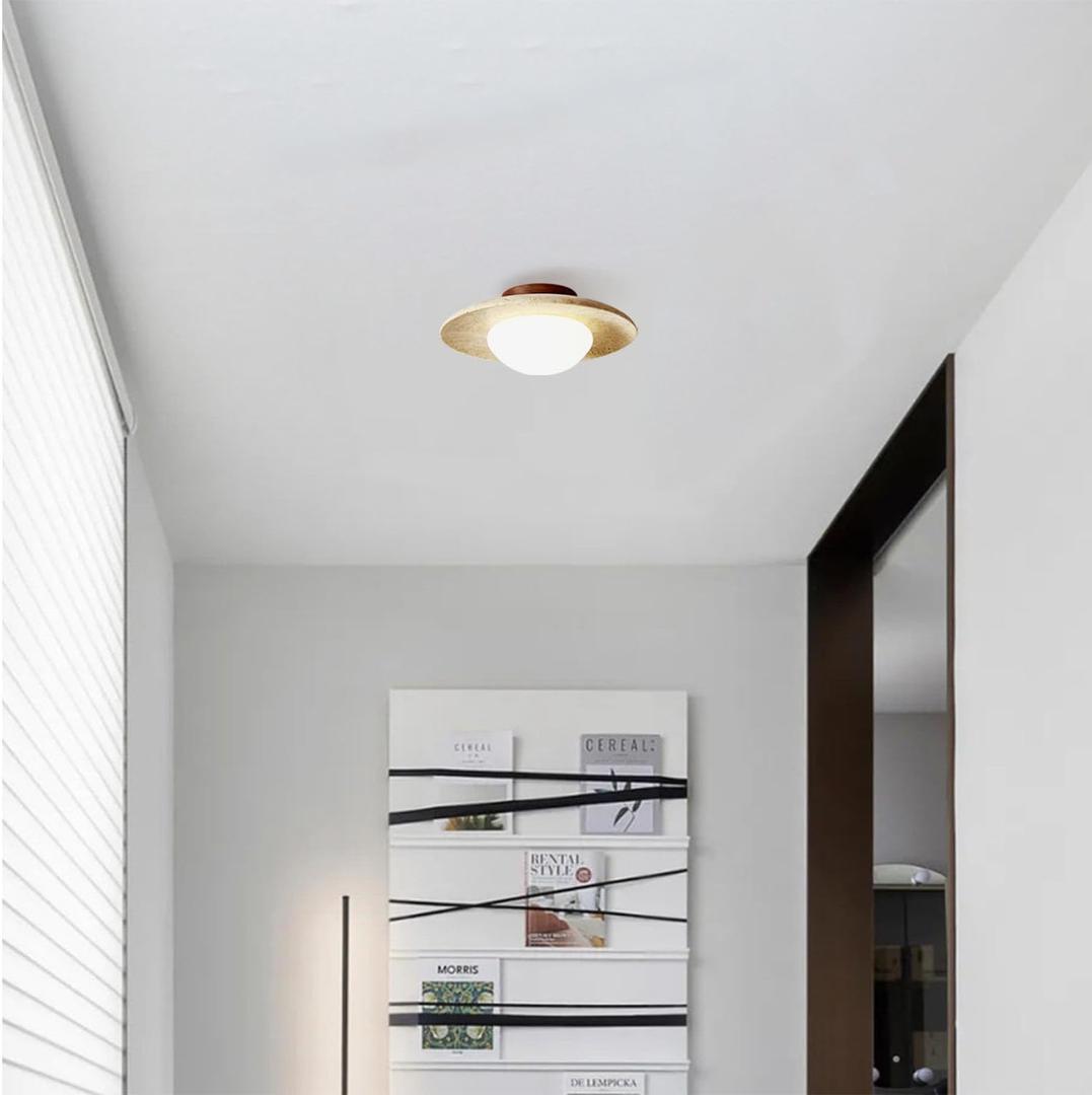 Trawertynowa Lampa Sufitowa LED – Skandynawskie Oświetlenie – widok produktu 5 | Nuvira Home