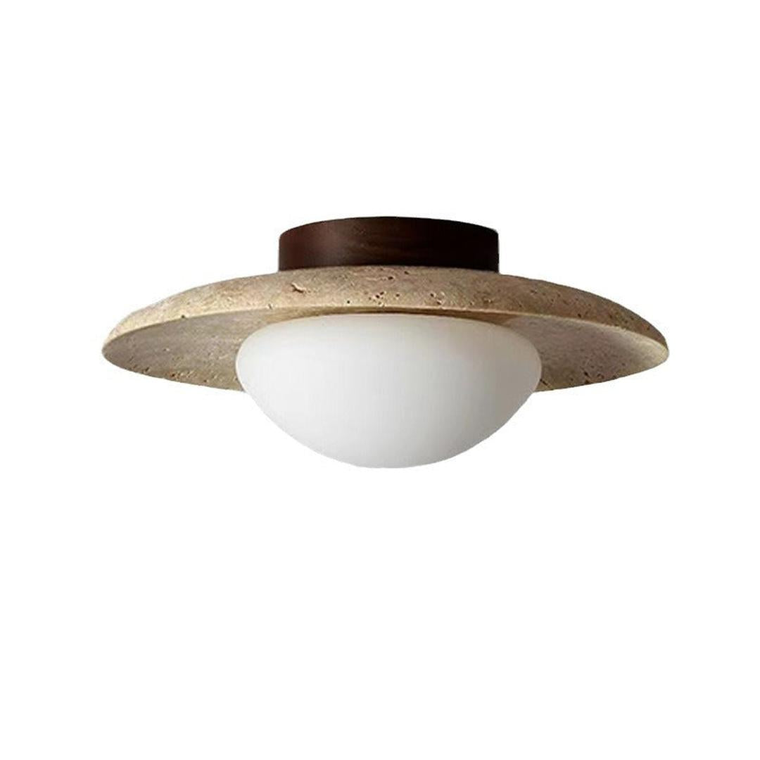 Trawertynowa Lampa Sufitowa LED – Skandynawskie Oświetlenie – widok produktu 10 | Nuvira Home