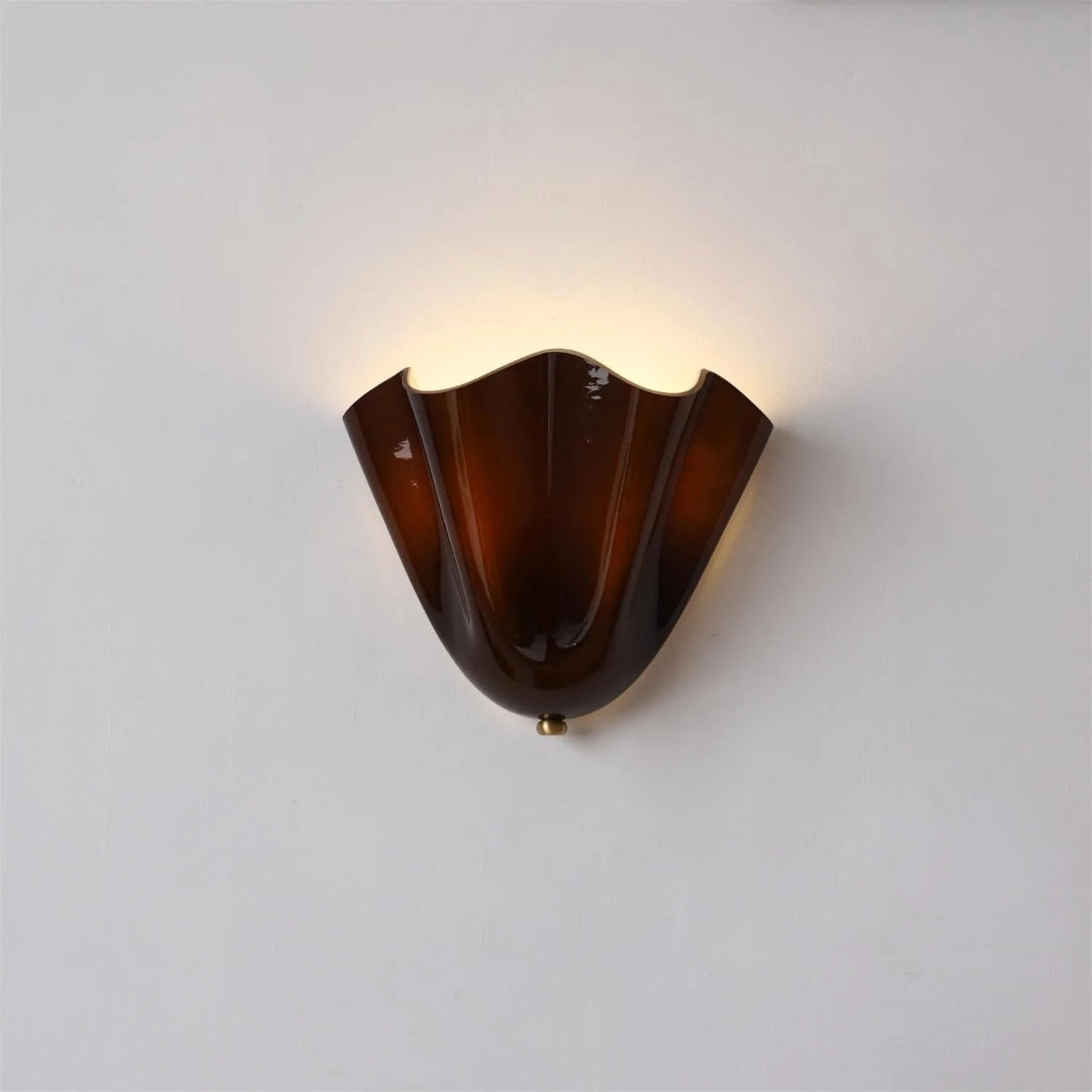Vintage inspirowana lampa ścienna z motywem liścia – widok produktu 10 | Nuvira Home