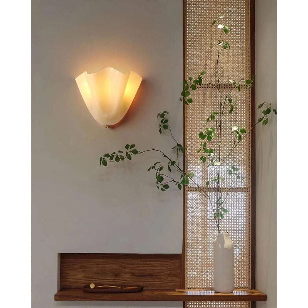 Vintage inspirowana lampa ścienna z motywem liścia – widok produktu 21 | Nuvira Home