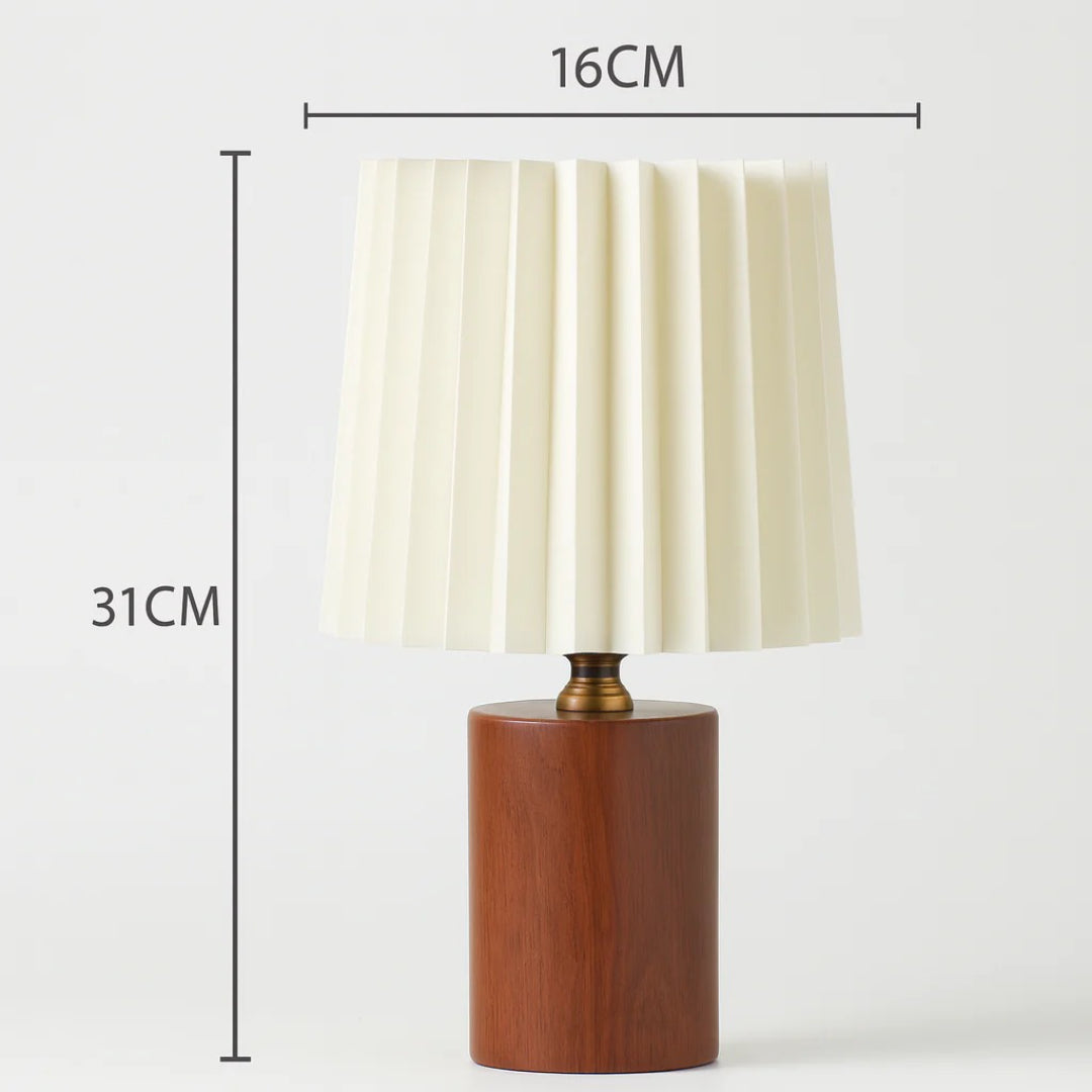 Vintage plisowana lampka stołowa z tkaniny – widok produktu 8 | Nuvira Home
