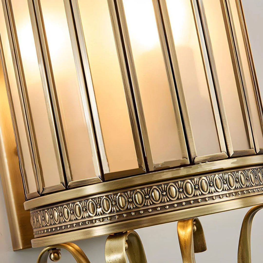 Vintage zewnętrzna latarnia ścienna ze szkła – widok produktu 12 | Nuvira Home