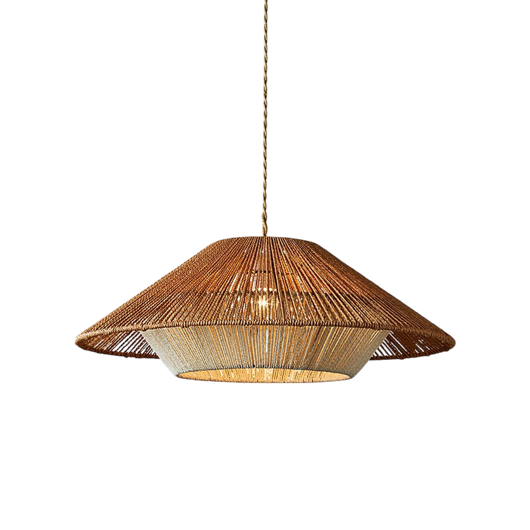 Wisząca Lampa Bambusowa LED O Plecionym Wykończeniu – widok produktu 7 | Nuvira Home