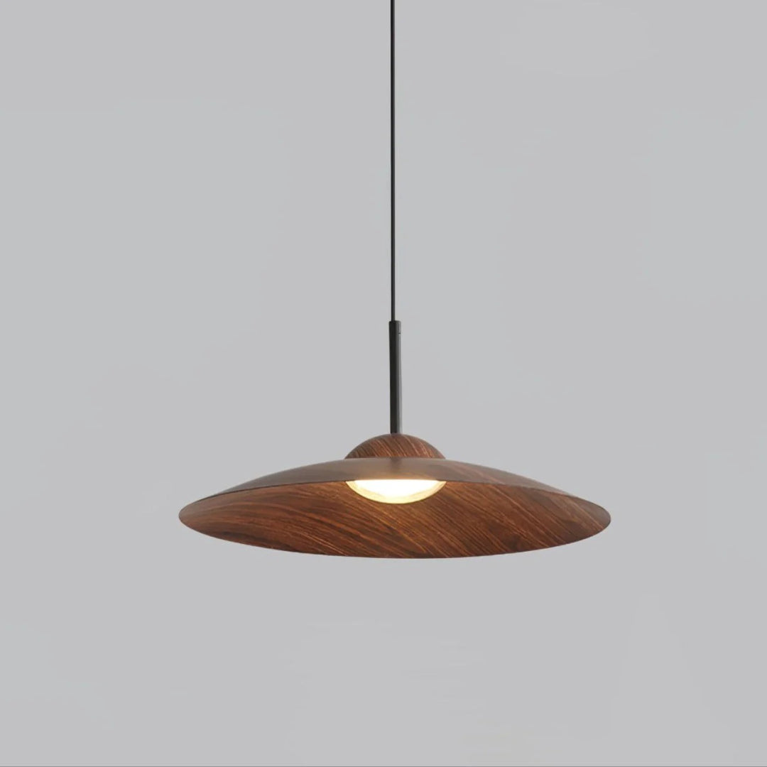 Wisząca lampa z naturalnego drewna w kształcie kopuły – widok produktu 16 | Nuvira Home