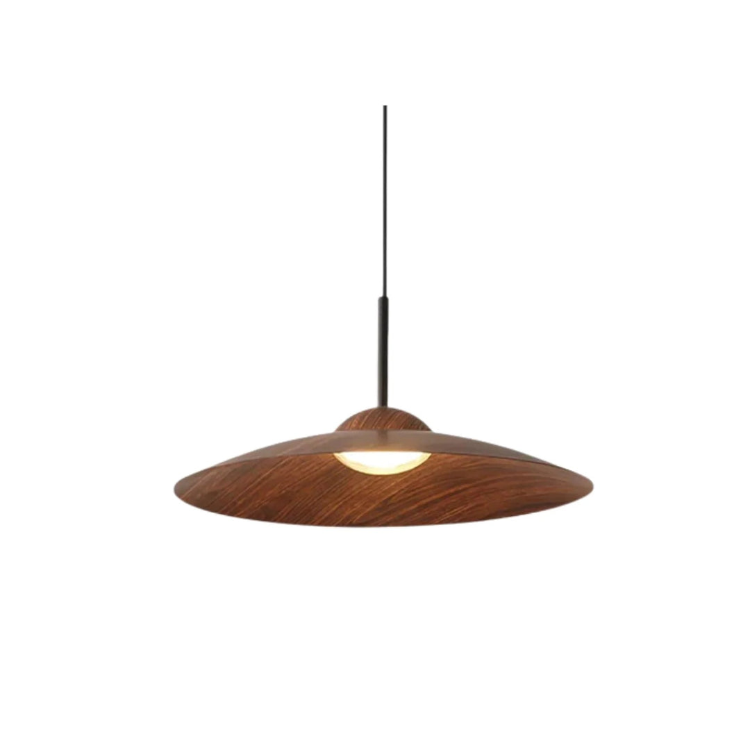 Wisząca lampa z naturalnego drewna w kształcie kopuły – widok produktu 23 | Nuvira Home