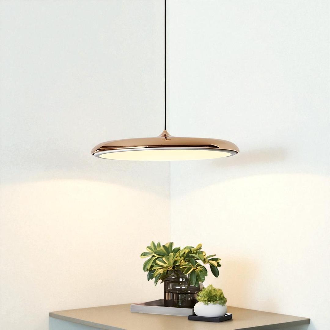 Wiszące Lampy LED W Kształcie Dysku – Nowoczesny Urok – widok produktu 4 | Nuvira Home