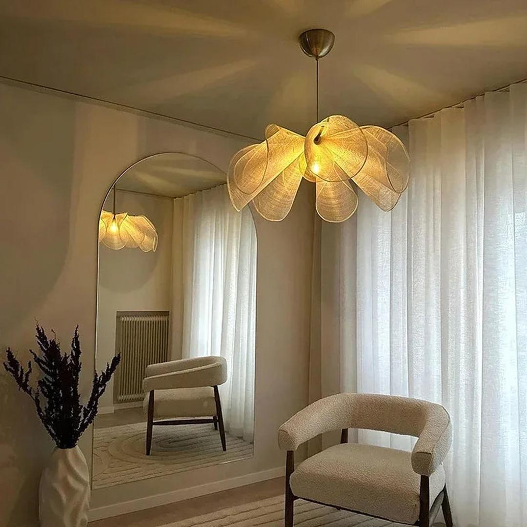 Zabytkowa Materiałowa Lampa Wisząca – Oświetlenie LED – widok produktu 5 | Nuvira Home