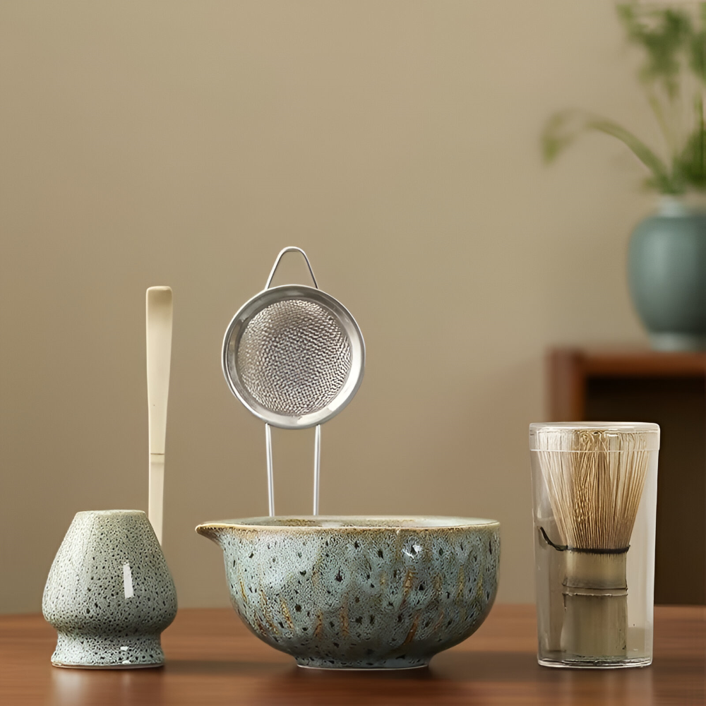 Zestaw do Matcha 5-Elementowy z Ceramiczną Czarką – widok produktu 1 | Nuvira Home
