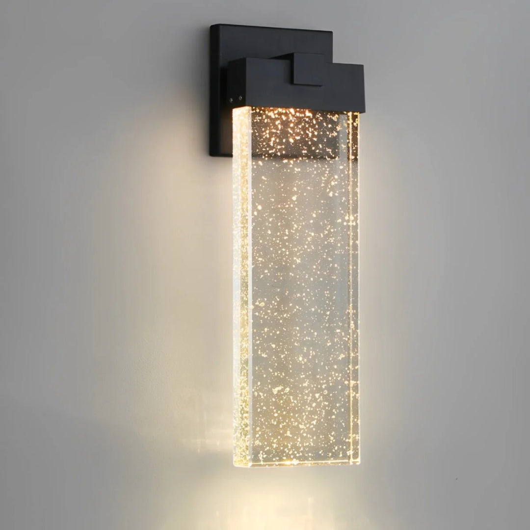 Zewnętrzna lampa ścienna z kryształową bańką – widok produktu 13 | Nuvira Home