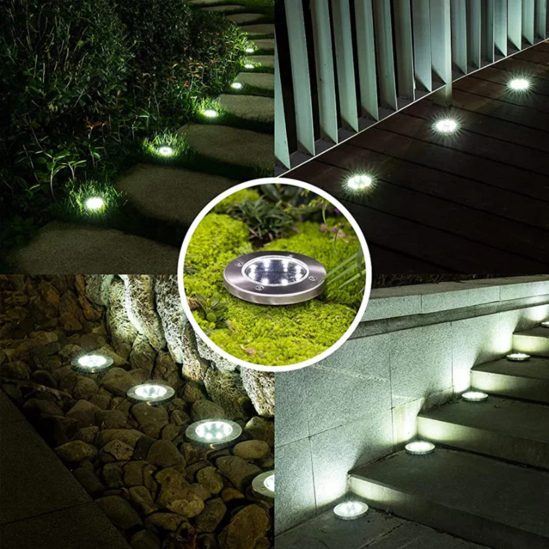 Zewnętrzna solarna lampa gruntowa – widok produktu 2 | Nuvira Home