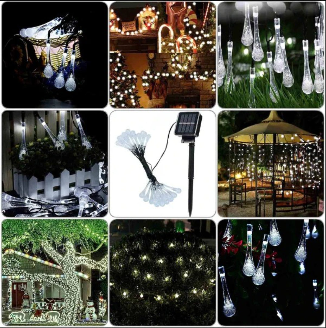Zewnętrzne girlandy LED w kształcie kropli do ogrodu i na patio – widok produktu 5 | Nuvira Home