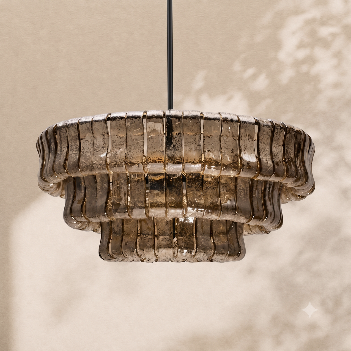 Żyrandol Szklany 3-Poziomowy 61 cm – widok produktu 8 | Nuvira Home