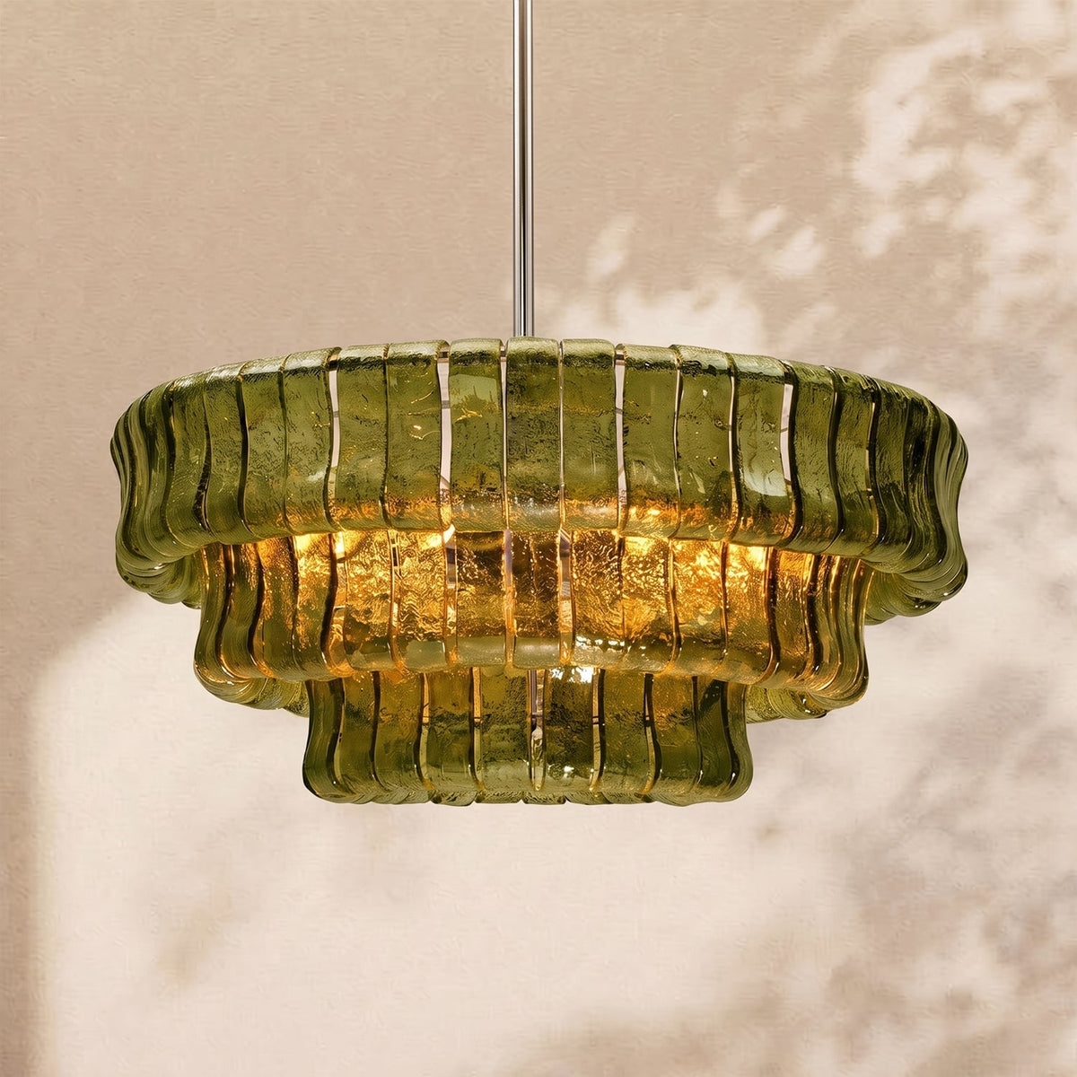 Żyrandol Szklany 3-Poziomowy 61 cm – widok produktu 15 | Nuvira Home