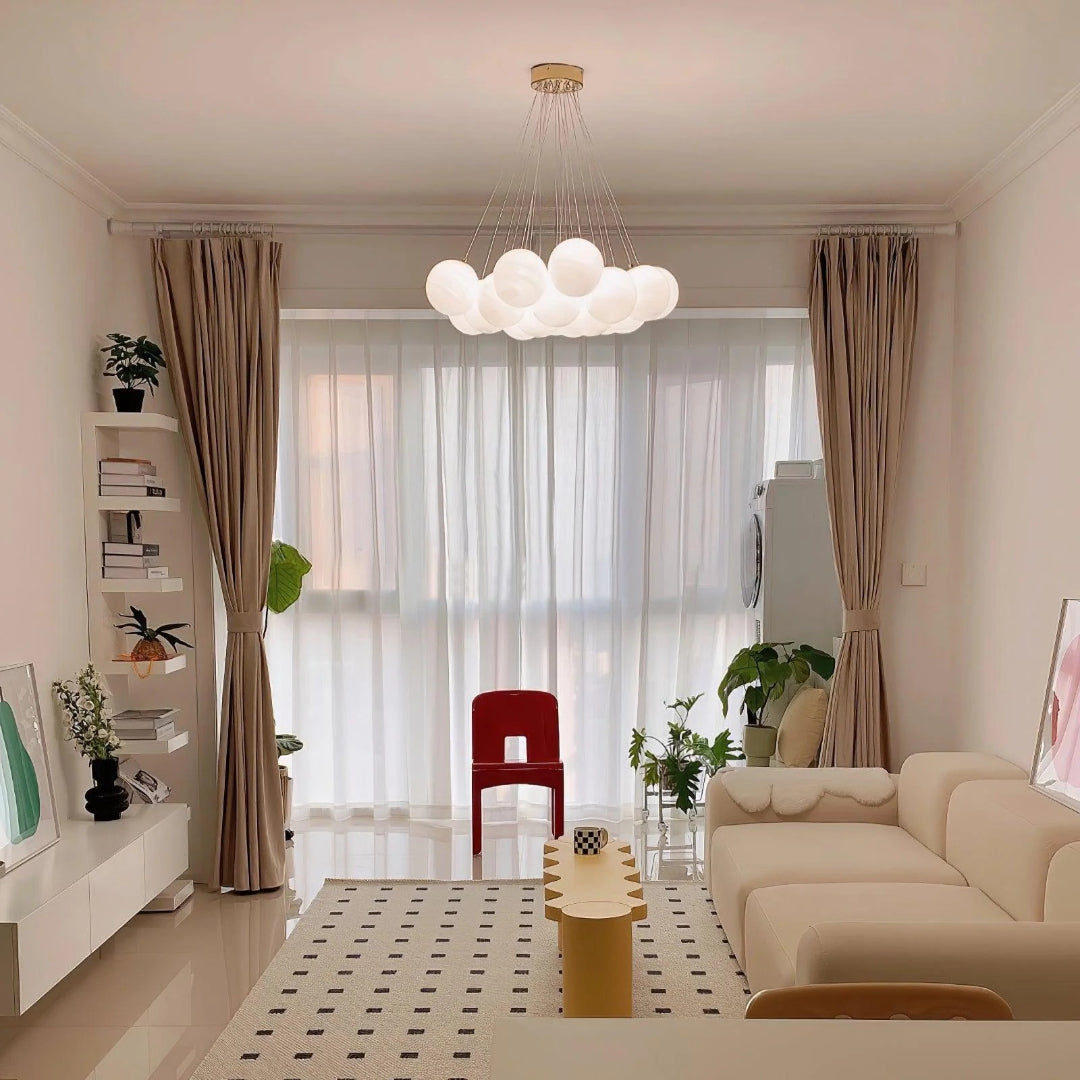 Żyrandol z klastrami szklanych kul – widok produktu 1 | Nuvira Home
