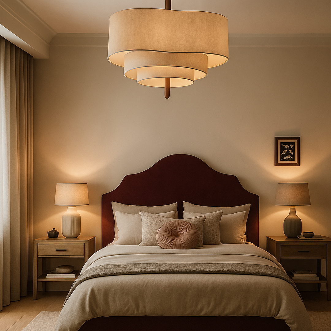 Żyrandol z Tkaniny Klasyczny Design – Elegancki Styl – widok produktu 1 | Nuvira Home